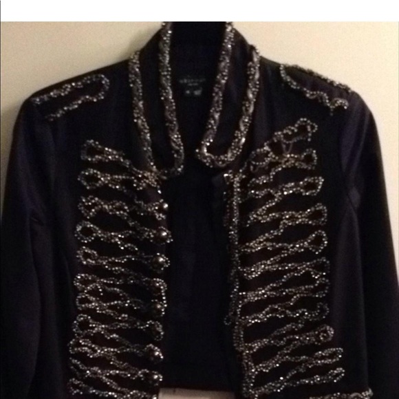 Gryphon Navy Embellished Military Jacket - Picture 2 of 6